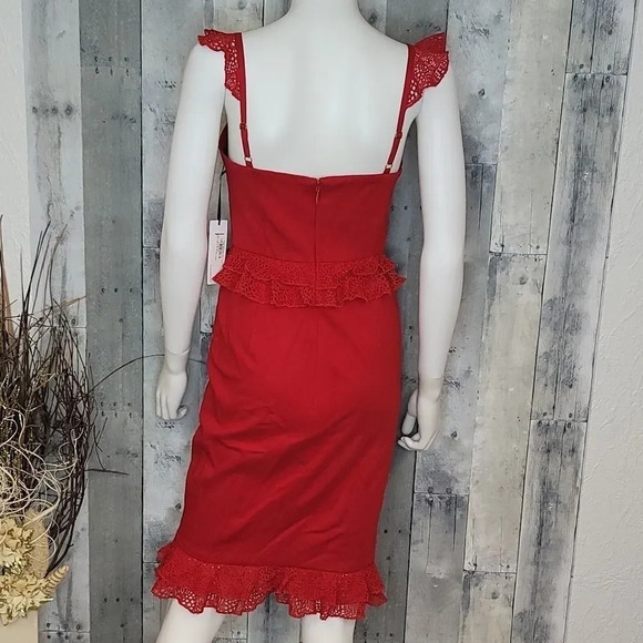 RYSE The Label Sexy Red Lace Dress - Picture 7 of 14